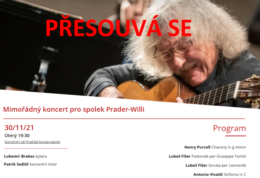 Benefiční koncert ve prospěch spolku Prader-Willi